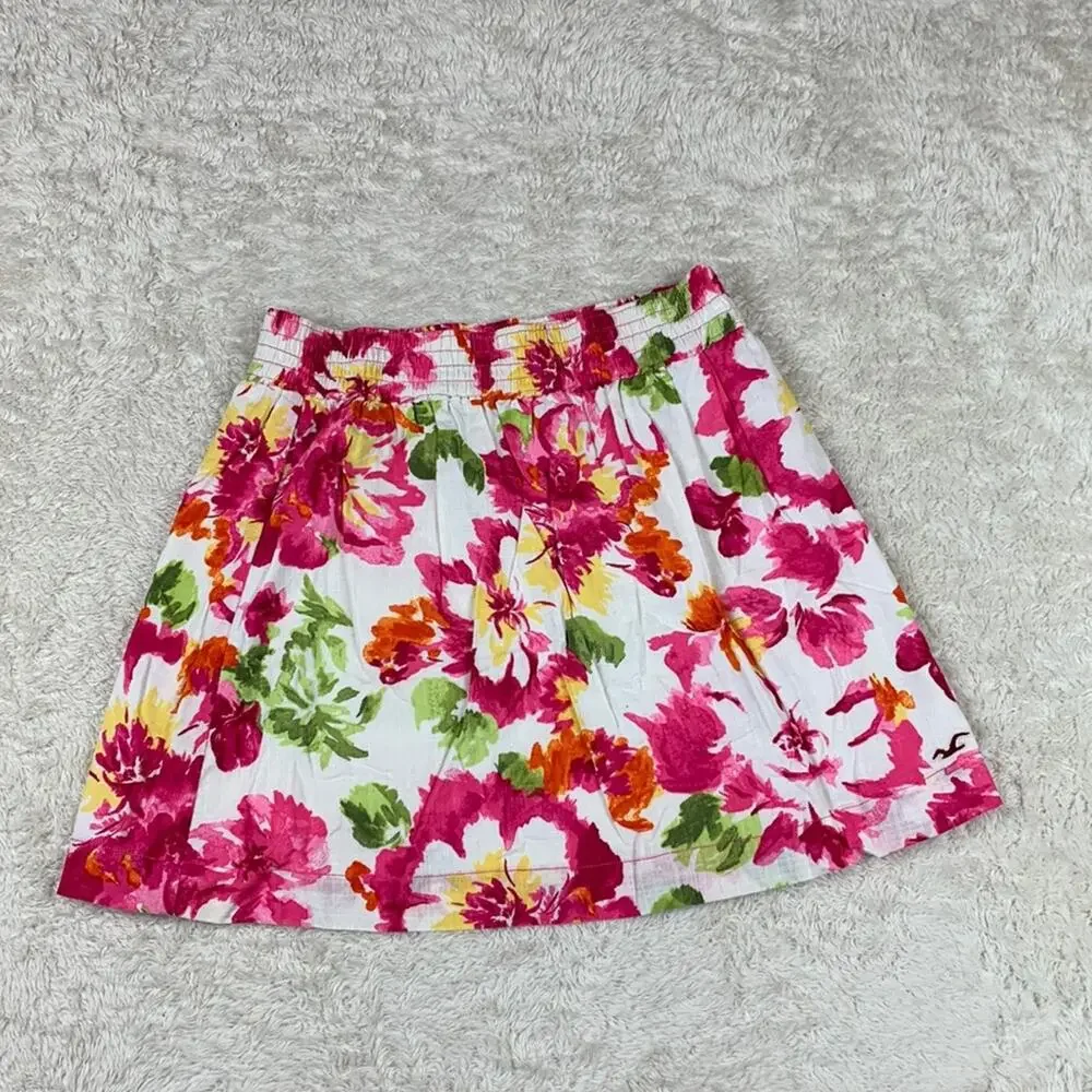 Hollsiter‎ floral print cotton mini skirt, med